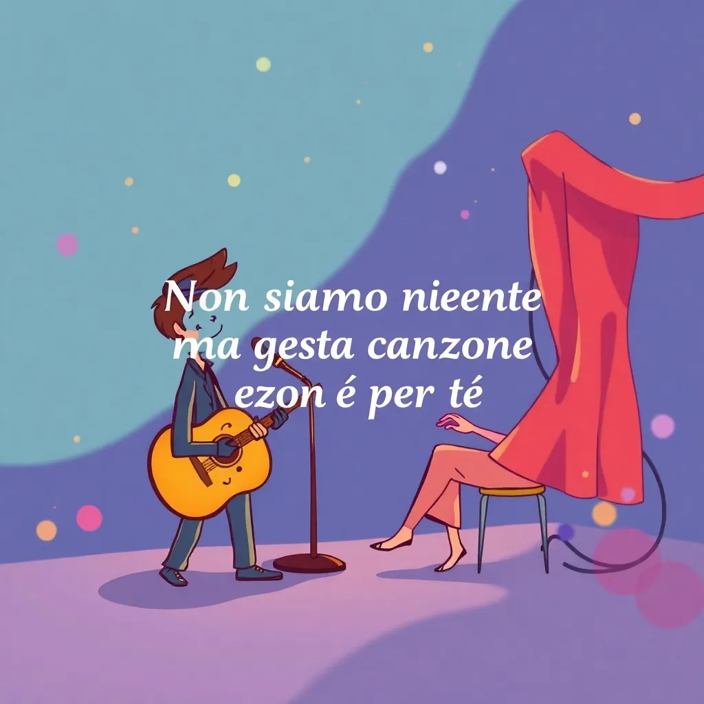 "Non siamo niente, ma questa canzone è per te"